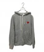 PLAY COMME des GARCONSプレイコムデギャルソン）の古着「ジップパーカー」｜グレー