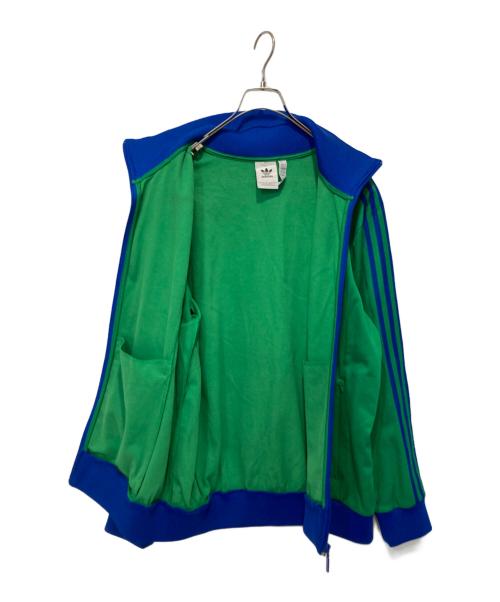 adidas（アディダス）adidas (アディダス) Adicolor Heritage Now トラックジャケット グリーン×ブルー サイズ:２XLの古着・服飾アイテム