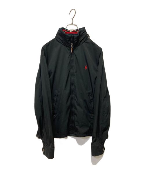 POLO RALPH LAUREN（ポロ・ラルフローレン）POLO RALPH LAUREN (ポロ・ラルフローレン) 2WAYスタンドカラーナイロンジャケット ブラック サイズ:Mの古着・服飾アイテム