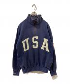 POLO RALPH LAURENポロ・ラルフローレン）の古着「ハーフジップスウェット」｜ネイビー