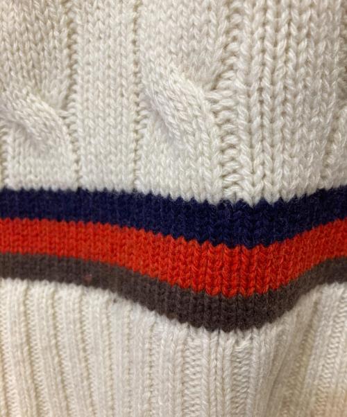 POLO RALPH LAUREN（ポロ・ラルフローレン）POLO RALPH LAUREN (ポロ・ラルフローレン) ウールブレンドクリケットセーターベスト ホワイト サイズ:Lの古着・服飾アイテム