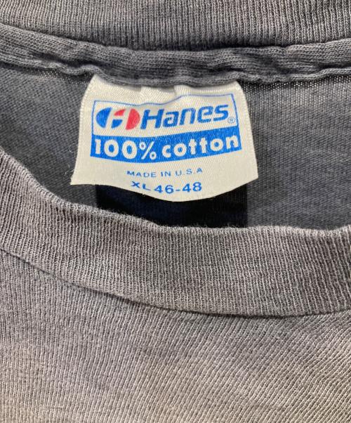 Hanes（ヘインズ）Hanes (ヘインズ) プリントTシャツ ブラック サイズ:SIZE XL 46-48の古着・服飾アイテム