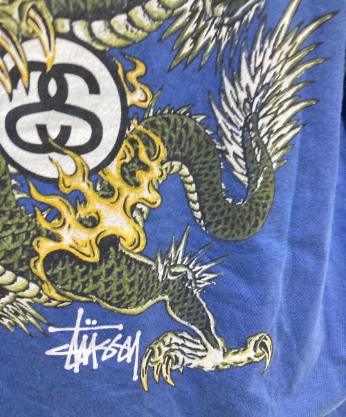 stussy（ステューシー）stussy (ステューシー) Dragon Tee ブルー サイズ:Mの古着・服飾アイテム