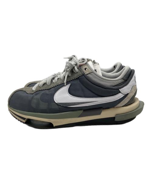 NIKE（ナイキ）NIKE (ナイキ) sacai (サカイ) ZOOM CORTEZ GRAY グレー サイズ:28の古着・服飾アイテム
