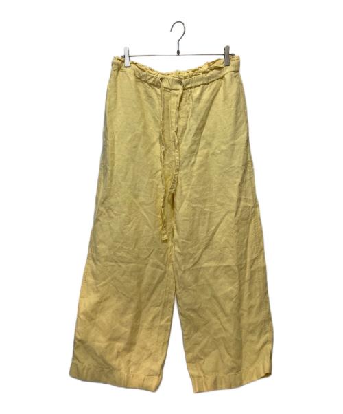 POLO RALPH LAUREN（ポロ・ラルフローレン）POLO RALPH LAUREN (ポロ・ラルフローレン) リネンワイドパンツ イエロー サイズ:Lの古着・服飾アイテム