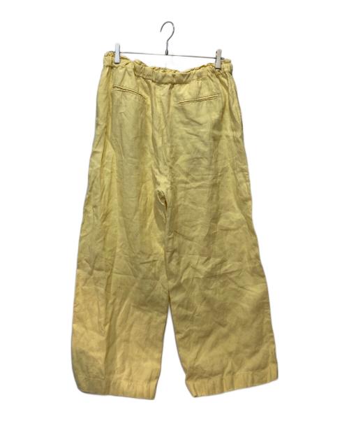 POLO RALPH LAUREN（ポロ・ラルフローレン）POLO RALPH LAUREN (ポロ・ラルフローレン) リネンワイドパンツ イエロー サイズ:Lの古着・服飾アイテム