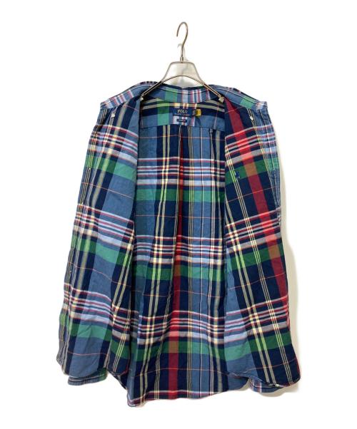 POLO RALPH LAUREN（ポロ・ラルフローレン）POLO RALPH LAUREN (ポロ・ラルフローレン) クラシックフィットチェックオックスフォードシャツ ブルー サイズ:XLの古着・服飾アイテム
