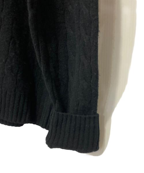 POLO RALPH LAUREN（ポロ・ラルフローレン）POLO RALPH LAUREN (ポロ・ラルフローレン) ケーブルニットウールカシミヤセーター ブラック サイズ:Lの古着・服飾アイテム