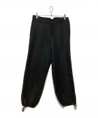 COMME des GARCONS SHIRTコムデギャルソンシャツ）の古着「裾ドローコードワイドテーパードパンツ」｜ブラック