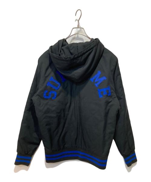 SUPREME（シュプリーム）Supreme (シュプリーム) Champion (チャンピオン) 12FW Pullover Half Zip Anorak Parka ブラック×ブルー サイズ:Sの古着・服飾アイテム