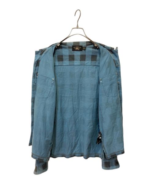 RRL（ダブルアールエル）RRL (ダブルアールエル) チェックシャツ ブルー サイズ:Mの古着・服飾アイテム