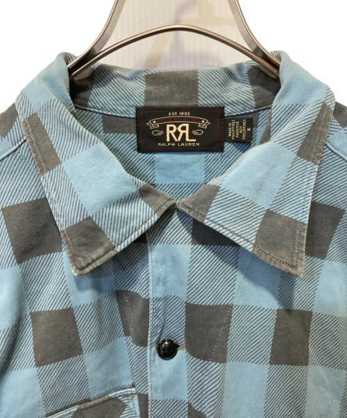 RRL（ダブルアールエル）RRL (ダブルアールエル) チェックシャツ ブルー サイズ:Mの古着・服飾アイテム