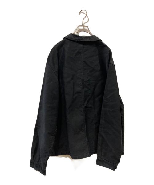 Adolphe Lafont（アドルフラフォン）Adolphe Lafont (アドルフラフォン) ブラックモールスキンカバーオール ブラック サイズ:52の古着・服飾アイテム