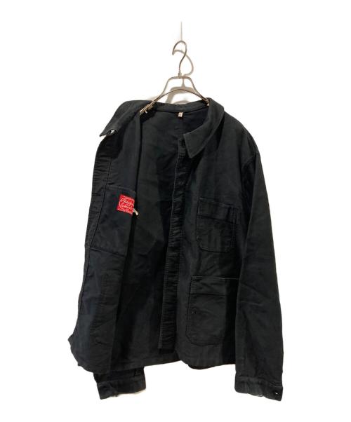 Adolphe Lafont（アドルフラフォン）Adolphe Lafont (アドルフラフォン) ブラックモールスキンカバーオール ブラック サイズ:52の古着・服飾アイテム