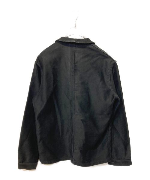 USED（ユーズド）USED (ユーズド) ブラックモールスキンカバーオール ブラック サイズ:不明の古着・服飾アイテム