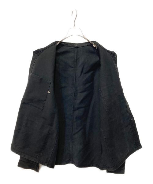 USED（ユーズド）USED (ユーズド) ブラックモールスキンカバーオール ブラック サイズ:不明の古着・服飾アイテム