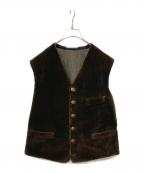 USEDユーズド）の古着「コーデュロイ ハンティングベスト」｜ブラウン