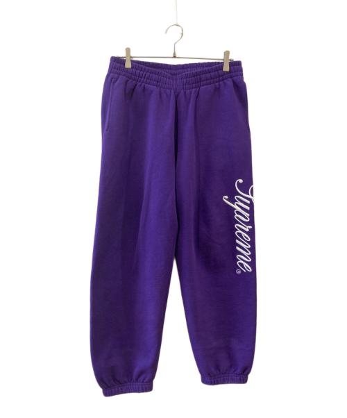 SUPREME（シュプリーム）SUPREME (シュプリーム) 24FW Embroidered Script Sweatpant パープル サイズ:Mの古着・服飾アイテム