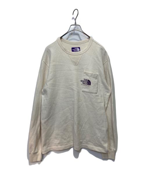 THE NORTHFACE PURPLELABEL（ザ・ノースフェイス パープルレーベル）THE NORTHFACE PURPLELABEL (ザ・ノースフェイス パープルレーベル) Field Long Sleeve Graphic Tee ベージュ サイズ:Mの古着・服飾アイテム