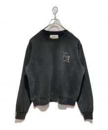 BEAMS FUTURE ARCHIVE（ビームスフューチャーアーカイブ）の古着「FADE RHINE STONE SWEAT CREW」｜ブラック