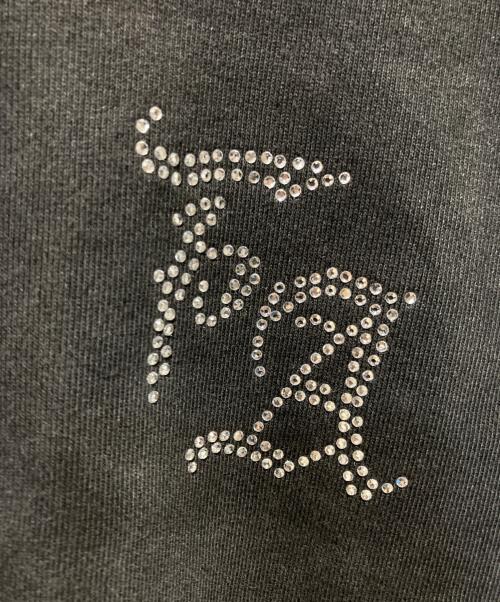 BEAMS FUTURE ARCHIVE（ビームスフューチャーアーカイブ）BEAMS FUTURE ARCHIVE (ビームスフューチャーアーカイブ) FADE RHINE STONE SWEAT CREW ブラック サイズ:Mの古着・服飾アイテム