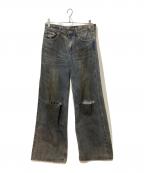 andrea yaaqovー）の古着「ダメージ加工デニムパンツ」｜ブルー