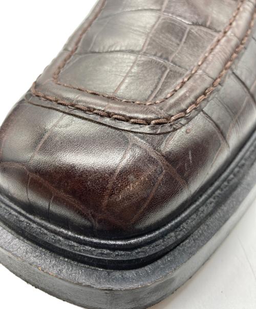 Pippichic（ピッピシック）Pippichic (ピッピシック) クロコエンボスローファー ブラウン サイズ:38の古着・服飾アイテム