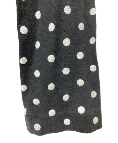 PLAY COMME des GARCONS（プレイコムデギャルソン）PLAY COMME des GARCONS (プレイコムデギャルソン) ワンポイント・レッド・ハート ドット柄ロングTシャツ ブラック サイズ:Mの古着・服飾アイテム