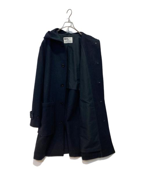 MHL（エムエイチエル）MHL (エムエイチエル) ライトメルトンフーデットコート ネイビー サイズ:Lの古着・服飾アイテム
