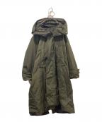 VOVVOVー）の古着「ナイロンハイデンシティクロスロングコート」｜カーキ