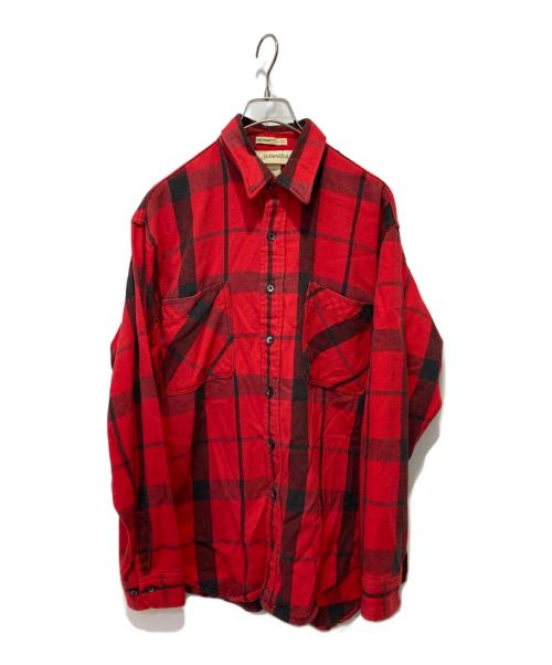 ST JOHN'S BAY（セントジョンズベイ）ST JOHN'S BAY (セントジョンズベイ) big mac (ビッグマック) チェックフランネルシャツ レッド サイズ:Lの古着・服飾アイテム