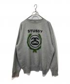 stussyステューシー）の古着「90's SSリンククルーネックスウェット」｜グレー