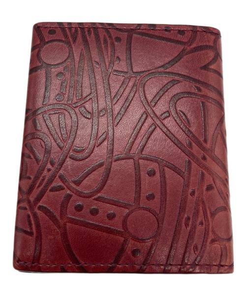Vivienne Westwood（ヴィヴィアンウエストウッド）Vivienne Westwood (ヴィヴィアンウエストウッド) オーブ型押しパスケース ボルドーの古着・服飾アイテム