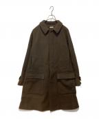 STEVEN ALANスティーブンアラン）の古着「MELTON PATCH BAL COLLAR COAT」｜グリーン