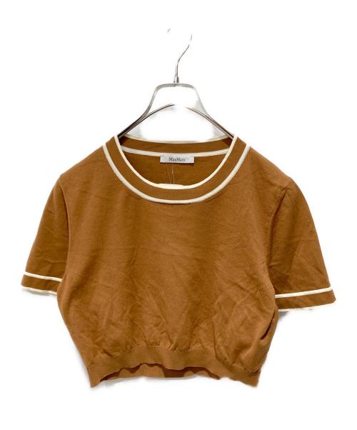 MaxMara（マックスマーラ）MaxMara (マックスマーラ) コットンブレンドＴシャツ ブラウン サイズ:Ｌの古着・服飾アイテム
