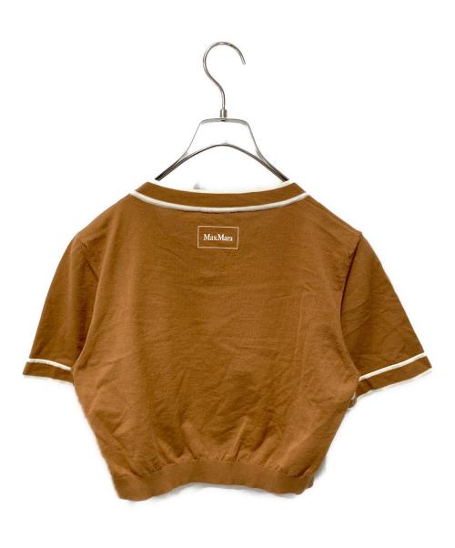 MaxMara（マックスマーラ）MaxMara (マックスマーラ) コットンブレンドＴシャツ ブラウン サイズ:Ｌの古着・服飾アイテム