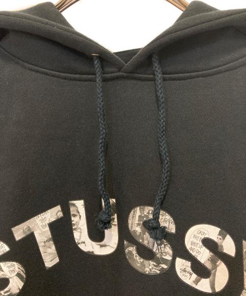 stussy（ステューシー）stussy (ステューシー) プルオーバーパーカー ブラック サイズ:Lの古着・服飾アイテム