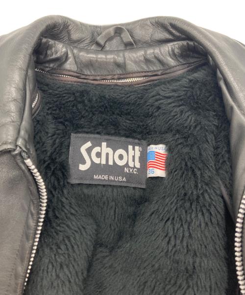 Schott（ショット）Schott (ショット) ライナー付きトラッカージャケット ブラック サイズ:36の古着・服飾アイテム