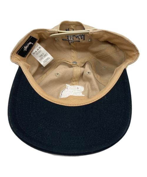 stussy（ステューシー）stussy (ステューシー) Vintage S Low Pro Snapback Cap ブラウン×ブラックの古着・服飾アイテム