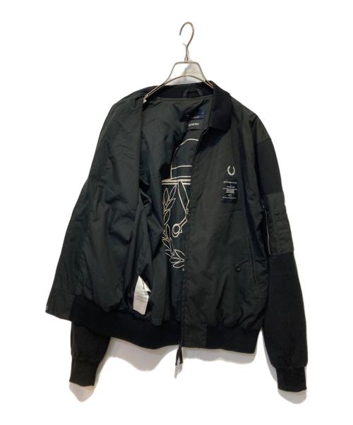 FRED PERRY（フレッドペリー）FRED PERRY (フレッドペリー) ART COMES FIRST (アートカムズファースト) コラボハリントンジャケット ブラック サイズ:40の古着・服飾アイテム