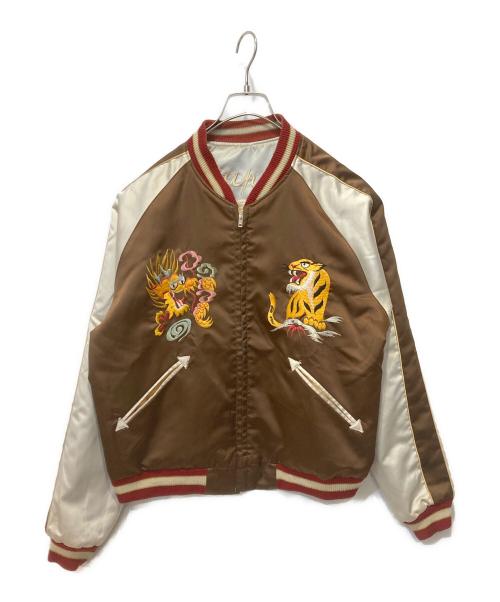 東洋エンタープライズ（トウヨウエンタープライズ）東洋エンタープライズ (トウヨウエンタープライズ) リバーシブルスカジャン ブラウン×グレー サイズ:Mの古着・服飾アイテム