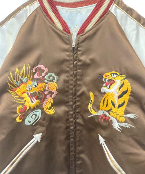 東洋エンタープライズ（トウヨウエンタープライズ）東洋エンタープライズ (トウヨウエンタープライズ) リバーシブルスカジャン ブラウン×グレー サイズ:Mの古着・服飾アイテム