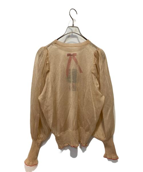 BEAMS COUTURE（ビームス クチュール）BEAMS COUTURE (ビームス クチュール) HELLO KITTY (ハローキティ) ハローキティの透けるセーター ベージュ サイズ:FREEの古着・服飾アイテム