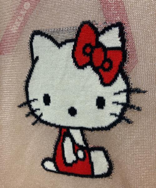 BEAMS COUTURE（ビームス クチュール）BEAMS COUTURE (ビームス クチュール) HELLO KITTY (ハローキティ) ハローキティの透けるセーター ベージュ サイズ:FREEの古着・服飾アイテム