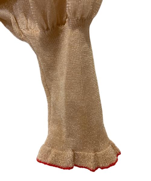 BEAMS COUTURE（ビームス クチュール）BEAMS COUTURE (ビームス クチュール) HELLO KITTY (ハローキティ) ハローキティの透けるセーター ベージュ サイズ:FREEの古着・服飾アイテム