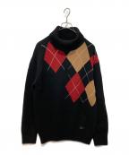 BLACK LABEL CRESTBRIDGEブラックレーベル クレストブリッジ）の古着「タートルネックニット」｜ブラック