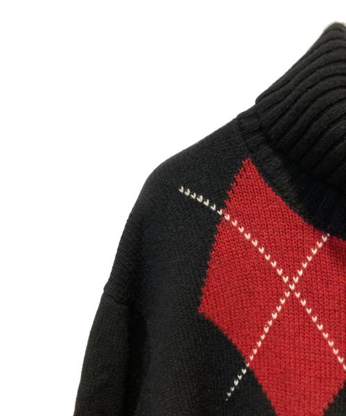 BLACK LABEL CRESTBRIDGE（ブラックレーベル クレストブリッジ）BLACK LABEL CRESTBRIDGE (ブラックレーベル クレストブリッジ) タートルネックニット ブラック サイズ:Lの古着・服飾アイテム