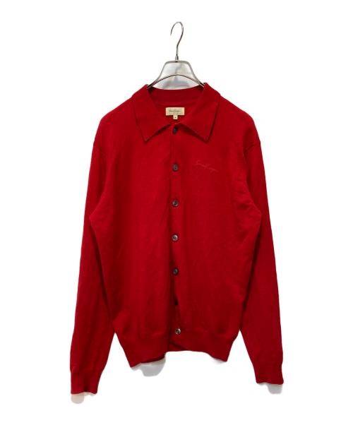 SECOND/LAYER（セカンドレイヤー）SECOND/LAYER (セカンドレイヤー) ニットポロカーディガン レッド サイズ:Mの古着・服飾アイテム