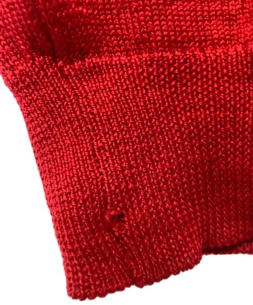 SECOND/LAYER（セカンドレイヤー）SECOND/LAYER (セカンドレイヤー) ニットポロカーディガン レッド サイズ:Mの古着・服飾アイテム