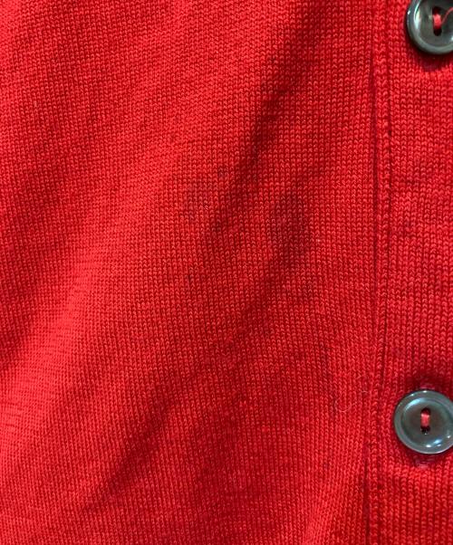 SECOND/LAYER（セカンドレイヤー）SECOND/LAYER (セカンドレイヤー) ニットポロカーディガン レッド サイズ:Mの古着・服飾アイテム